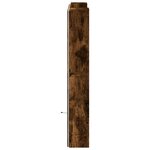 vidaXL Armoire tête de lit avec LED chêne fumé 100x16 5x103 5 cm