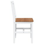 vidaXL Ensemble de salle à manger 5 Pièces Marron et blanc