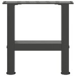 vidaXL Pieds de table basse Anthracite 2 pièces 30 x (30-31) cm Acier