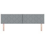 vidaXL Tête de lit avec des lumières à LED Gris clair 180 cm tissu