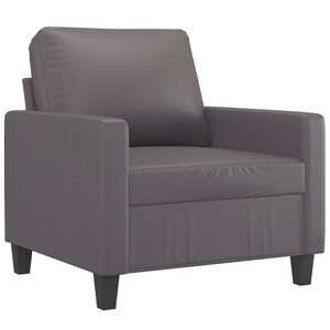 vidaXL Fauteuil Gris 60 cm Similicuir