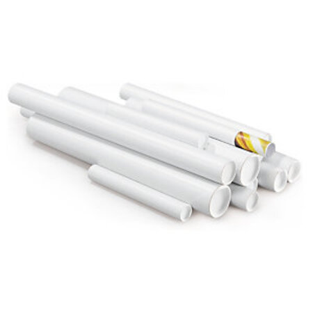 Tube carton postal rond blanc rajatube 60x850 mm (lot de 25)