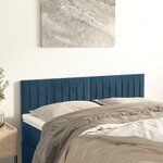 vidaXL Têtes de lit 2 Pièces Bleu foncé 72x5x78/88 cm Velours