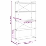 vidaXL Bibliothèque Chêne fumé 80 x 30 x 153 cm Bois d'ingénierie
