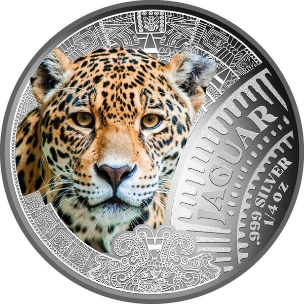 Monnaie JAGUAR Mexican Cinco Grandes 1/4 Oz Argent 500 Francs Cameroon 2026