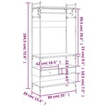 VidaXL Armoire à tiroirs chêne fumé 89x39x184 5 cm bois d'ingénierie