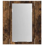 vidaXL Armoire à miroir LED de salle de bain chêne fumé 40x12x45 cm
