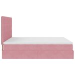 vidaXL Cadre de lit ottoman avec matelas rose 180x200 cm velours
