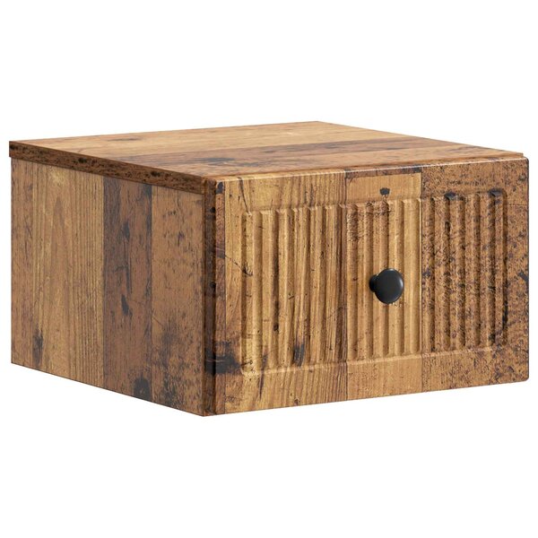 vidaXL Cabinet de chevet mural Bois ancien 33 x 34 5 x 20 cm