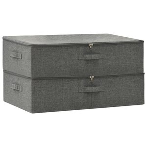 vidaXL Boîtes de rangement 2 Pièces Tissu 70x40x18 cm Anthracite