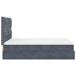 vidaXL Cadre de lit ottoman avec matelas gris foncé 140x200 cm velours