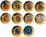 Monnaie WONDER WORLD OF LADYBIRDS Set 10x1/1000 Oz Or 3000 Francs Chad