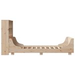 vidaXL Lit bibliothèque sans matelas 90x190 cm bois massif