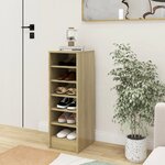 vidaXL Armoire à chaussures Chêne Sonoma 31 5x35x90 cm Bois ingénierie