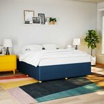 vidaXL Cadre de lit sans matelas bleu 200x200 cm tissu