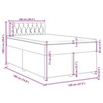 vidaXL Sommier à lattes de lit avec matelas noir 120x190 cm tissu
