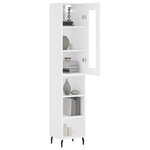 vidaXL Buffet haut Blanc 34 5x34x180 cm Bois d'ingénierie