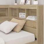 vidaXL Tête de lit de rangement Chêne Sonoma 90 cm Bois d'ingénierie