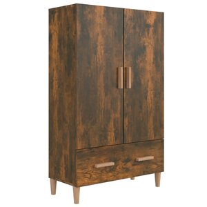 vidaXL Buffet haut Chêne fumé 70x31x115 cm Bois d'ingénierie