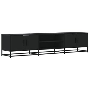 vidaXL Meuble TV noir 180x35x41 cm bois d'ingénierie