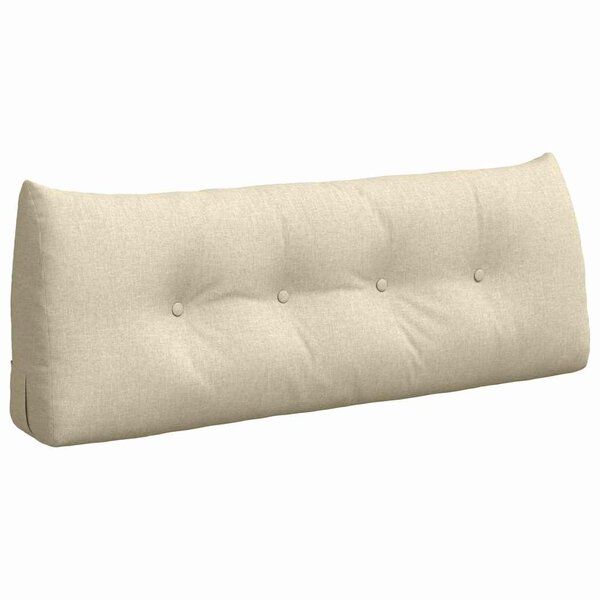 vidaXL Coussin de Dos Crème 120 x 24 x 50 cm tissu