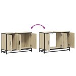 vidaXL Meuble de salle de bain avec lavabo Chêne Sonoma 90 x 33 x 60 cm Bois d'ingénierie