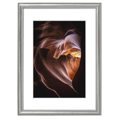 Cadre photo en bois 'phoenix'  argenté  13 x 18 cm hama