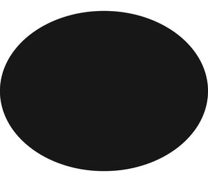 Tableau à Craie SILHOUETTE 38 x 30 cm Forme Ovale SECURIT