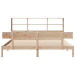 vidaXL Lit bibliothèque sans matelas 200x200 cm bois massif de pin