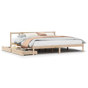 vidaXL Cadre de lit sans matelas 180x200 cm bois massif de pin