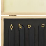 vidaXL Jeu d’outils de tournage indexables 12 Pièces 16x16 mm 100 mm