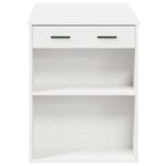 vidaXL Bureau avec tiroir et étagère blanc bois d'ingénierie