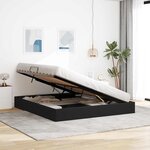 vidaXL Cadre de lit ottoman avec stockage Noir 180 x 200 cm Velours