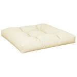 vidaXL Coussins de palette lot de 2 crème tissu
