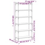 vidaXL Bibliothèque 6 niveaux chêne sonoma 80x30x188 cm