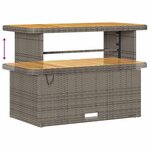 Ensemble de canapé de jardin vidaXL 13 pièces avec coussins gris en polyrotin acacia