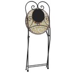 vidaXL Chaises de bistro pliables lot de 2 terre cuite blanc céramique