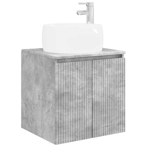 vidaXL Vanité de lavabo mural Gris béton 49 5 x 44 5 x 66 cm
