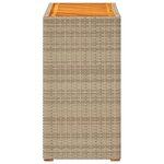 vidaXL Table d'appoint de jardin dessus en bois beige 60x40x75 cm