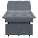 vidaXL Canapé-lit Gris foncé 67 x 194 x 38 cm Velours