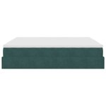 vidaXL Cadre de lit ottoman avec matelas vert foncé 200x200 cm velours