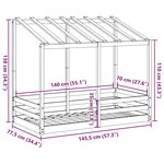 vidaXL Lit pour enfants sans matelas cire marron 70x140 cm pin massif