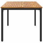 vidaXL Tables de jardin Naturel et noir 180 x 90 x 75 cm