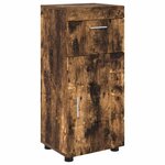 vidaXL Cabinet de salle de bain TULUM Chêne fumé 37 x 31.5 x 82 cm