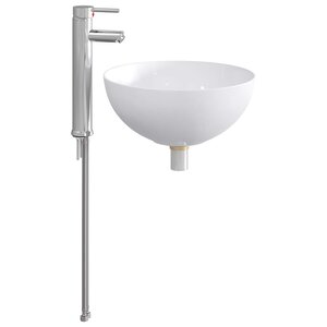 vidaXL Lavabo de salle de bains Chrome 35 5 x 35 5 x 14 5 cm métal