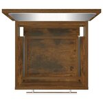 vidaXL Armoire de salle de bain avec miroir Chêne fumé 41x38 5x48 cm