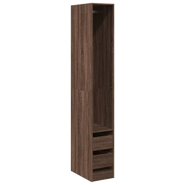vidaXL Garde-robe chêne marron 30x50x200 cm bois d'ingénierie