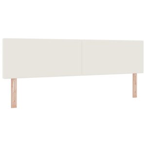 vidaXL Tête de lit LED avec des lumières à LED Crème 180 cm Polyester