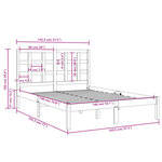 vidaXL Cadre de lit Bois massif 140x190 cm