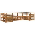 vidaXL Ensemble de canapé d'angle 6 Pièces Naturel Bois d'Acacia Massif